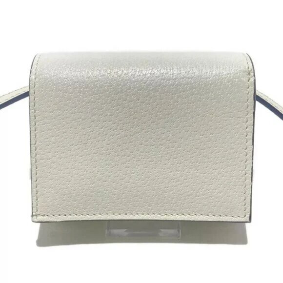 100% Authentic GUCCI Horsebit White Black Leather Other Style Wallet 1164-100724 - Picture 2 of 11